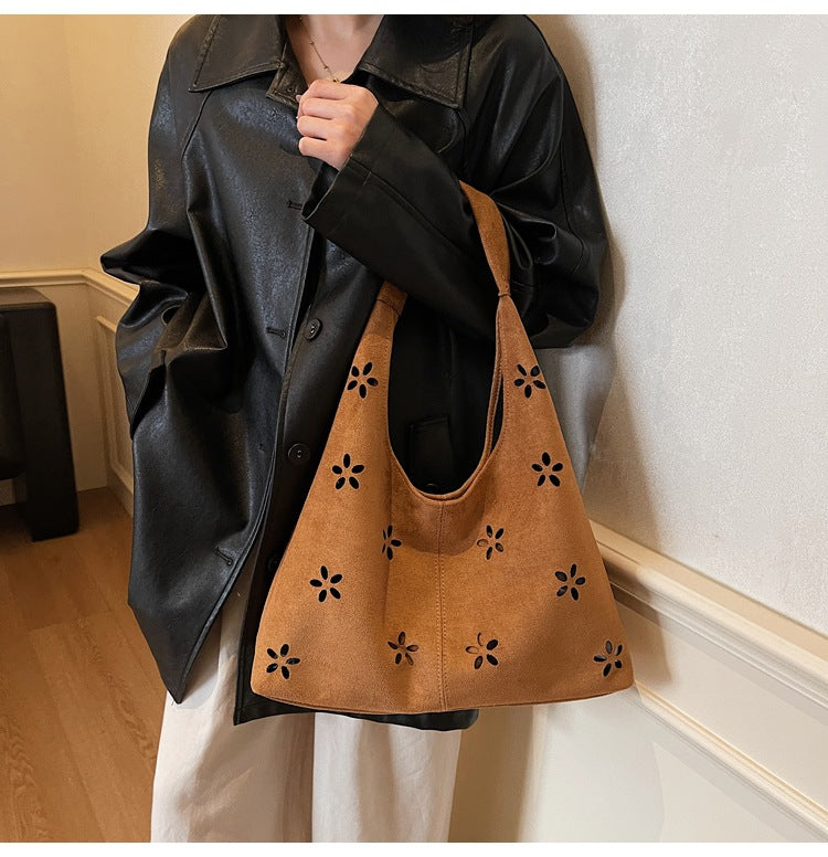 Blumen-Ausschnitt Lässige Tasche Brehn