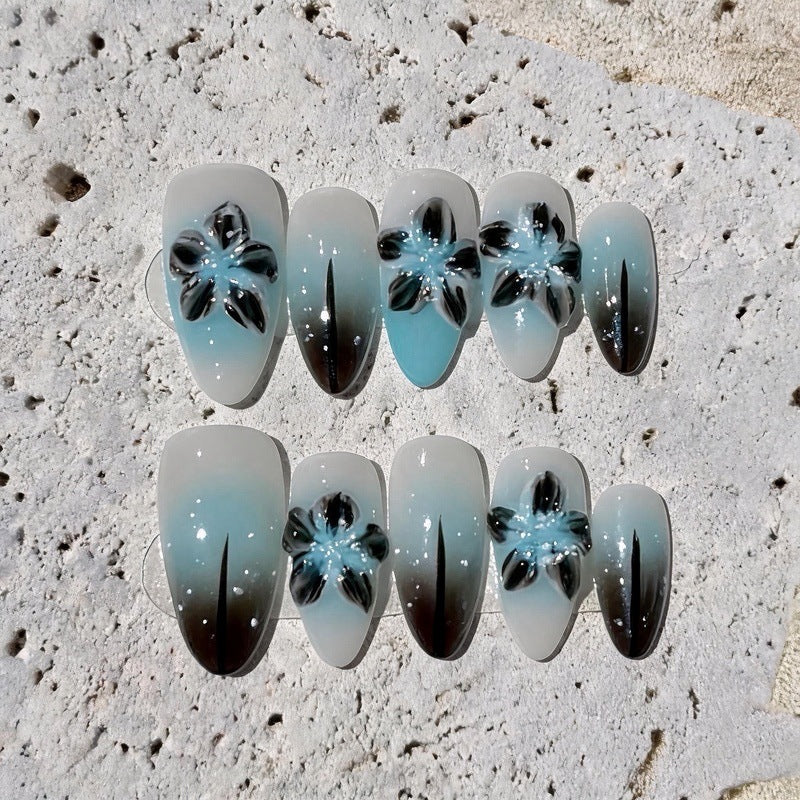 Künstlerische Blumennagelspitzen zum Aufkleben