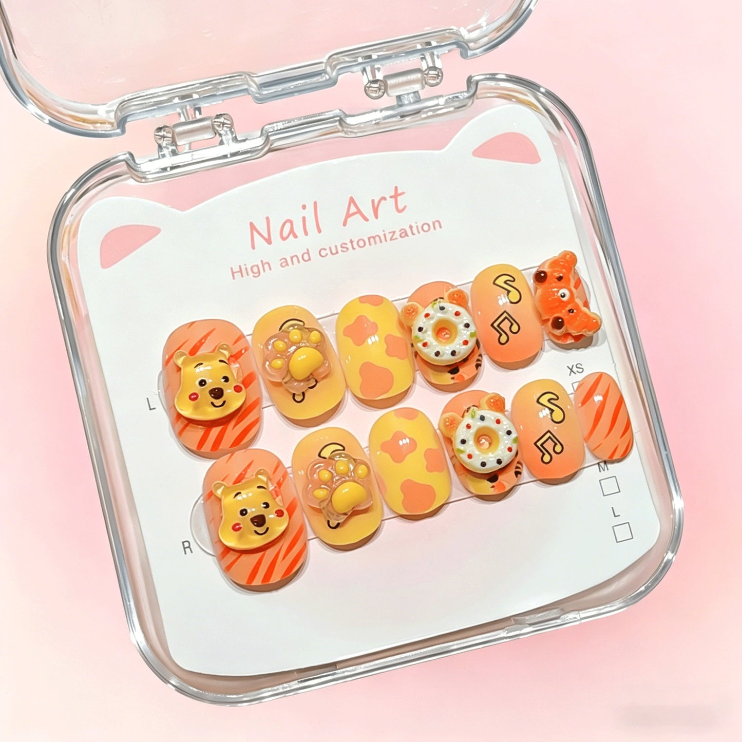 Benutzerdefiniertes cartoon-inspiriertes press-on Nagelkunst-Set Brehn