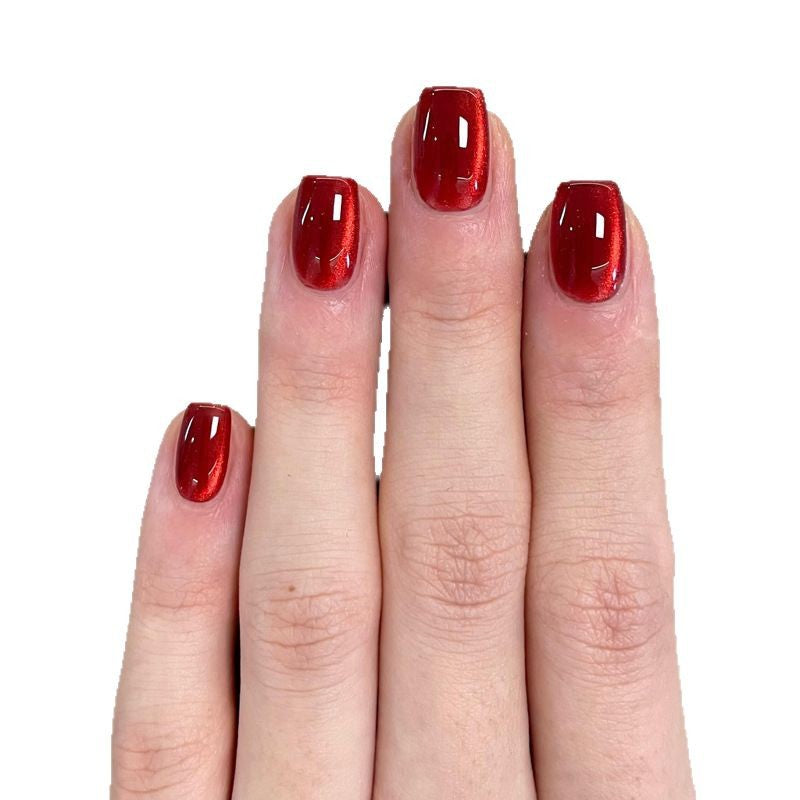 Glänzendes rotes Press-On-Nagel-Set Brehn