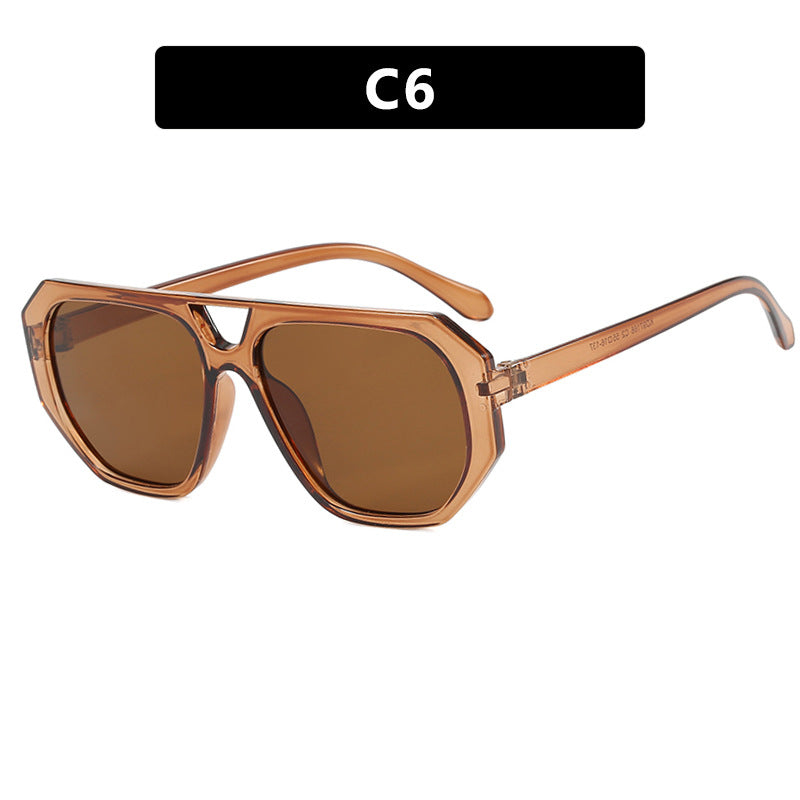 Damen Sonnenbrille im modischen Hexagon-Design mit UV-Schutz Brehn