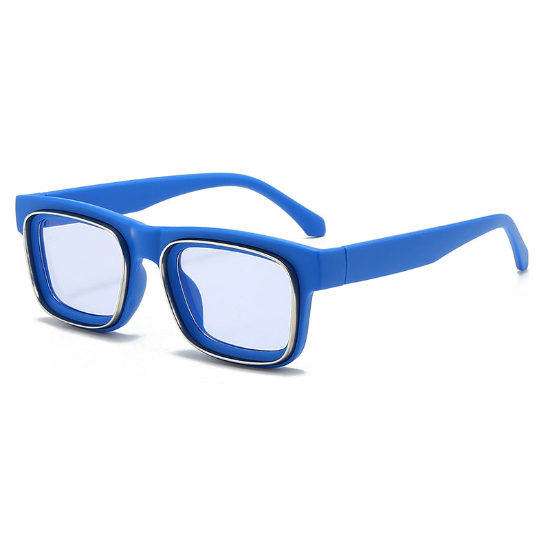 Damen modische quadratische Sonnenbrille mit kontrastierendem Rahmen Brehn