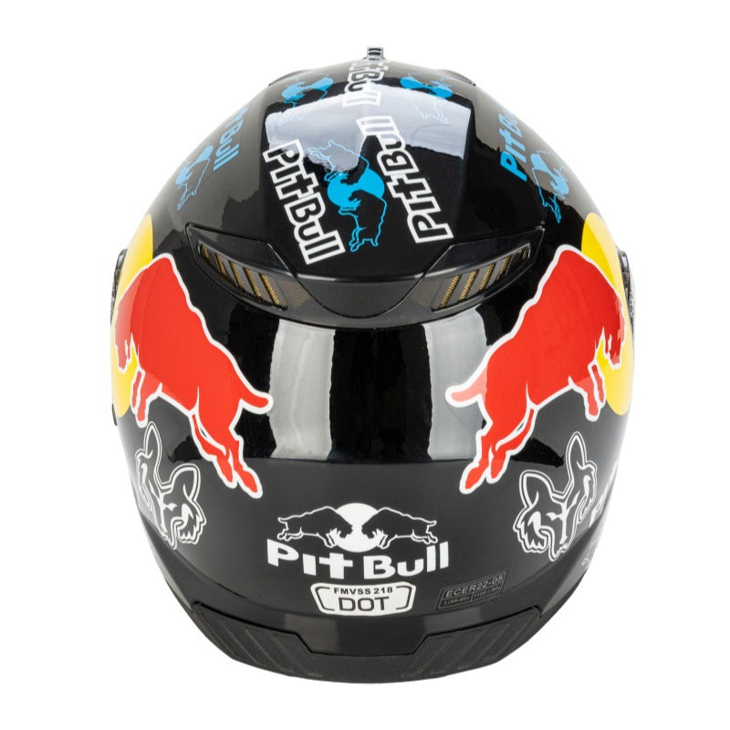 Vollgesichts-Motorradhelm mit Grafikdesign Brehn