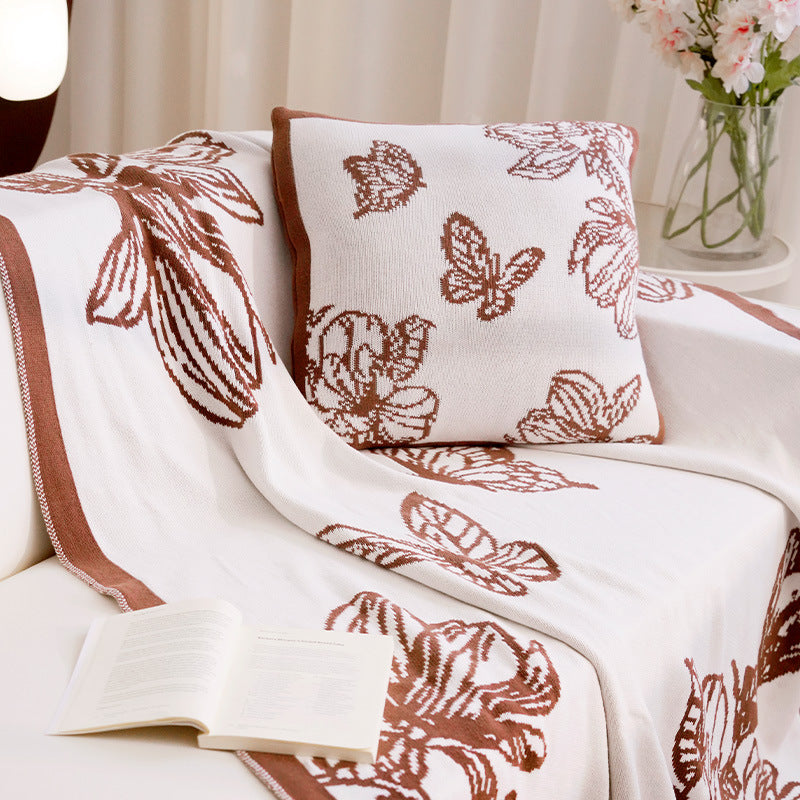 Damen Dekorative Wurfdecke mit floralem Design Brehn