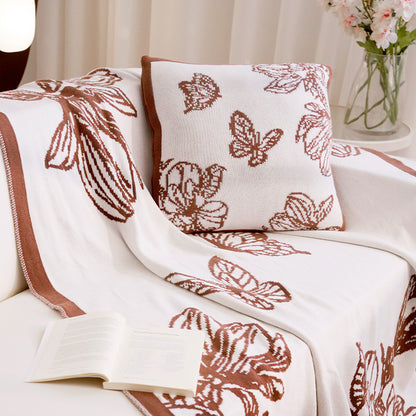 Damen Dekorative Wurfdecke mit floralem Design Brehn