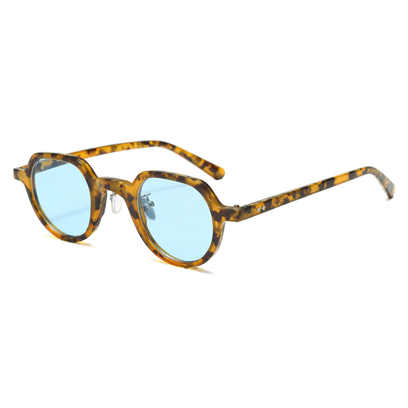 Damen runde Sonnenbrille mit modernem Kunststoffrahmen und UV-Schutz Brehn