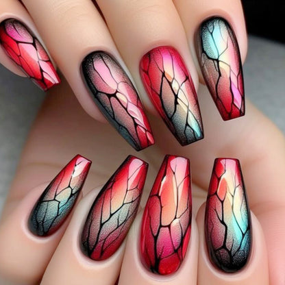 Künstlerische Crackle Nagelkunst Erweiterungen Brehn
