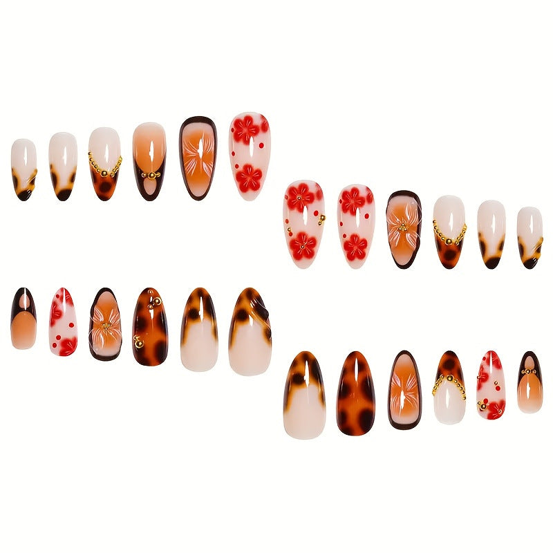 Künstlerisches Gel Florale Nagelverlängerungen Brehn