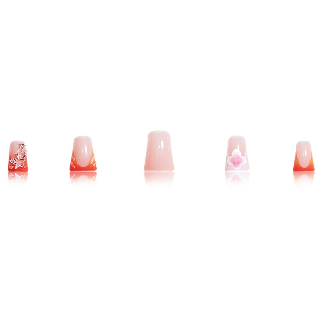 Floral Accent Press-On Nail Set Brehn