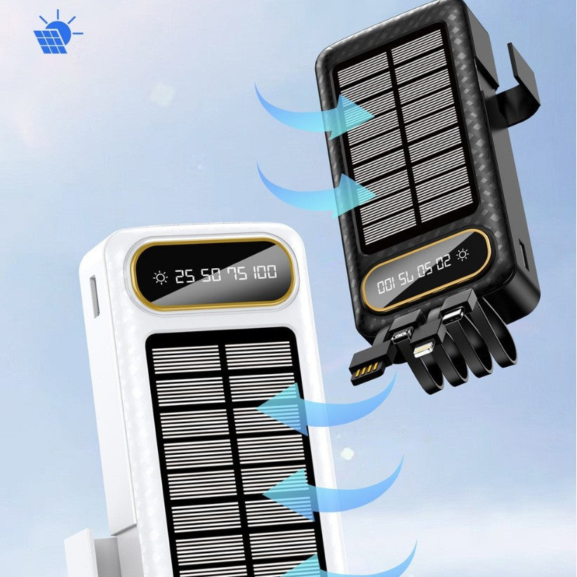 Tragbare Solar-Powerbank mit Integrierter Ladetechnologie und Digitaler Anzeige Brehn