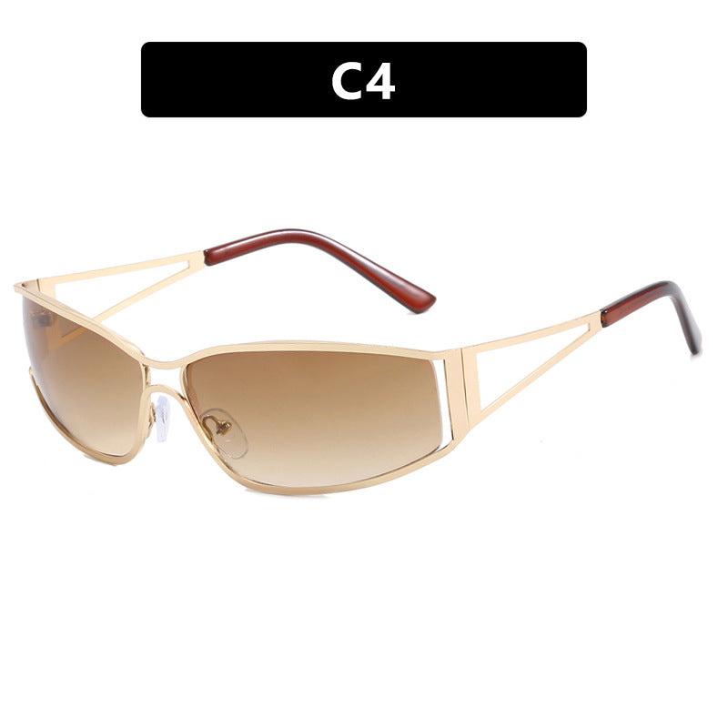 Damen sportliche Sonnenbrille im futuristischen Stil Brehn
