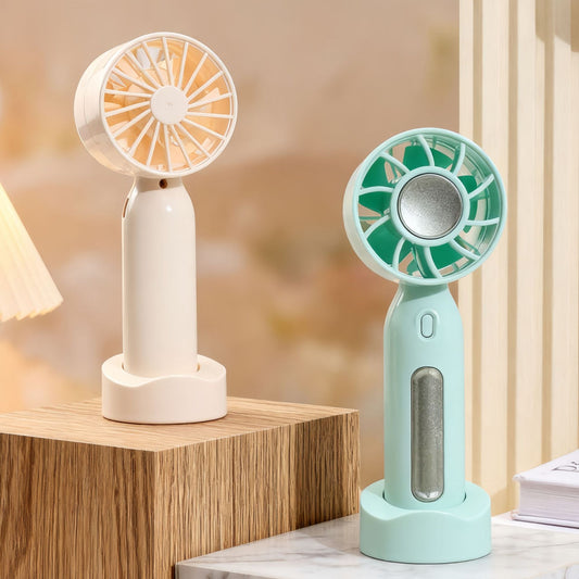 Damen Tragbarer Mini-Ventilator mit USB-Ladefunktion und flexibel einstellbarer Neigungsposition Brehn