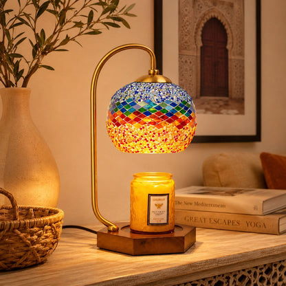 Mosaikglas-Tischlampe