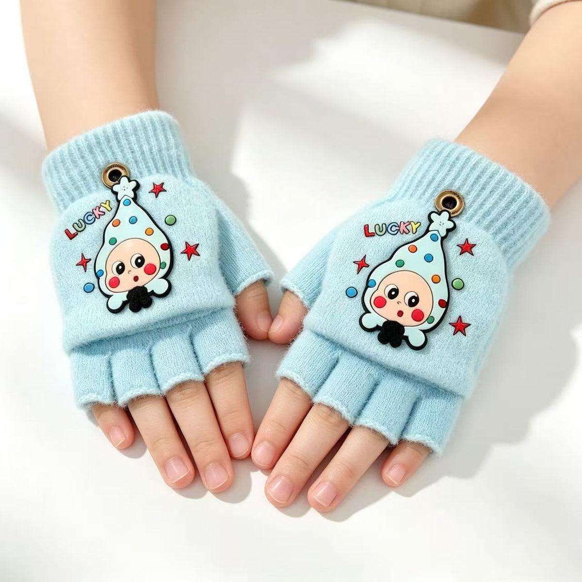 Verspielte Cartoon Fingersless Handschuhe Brehn