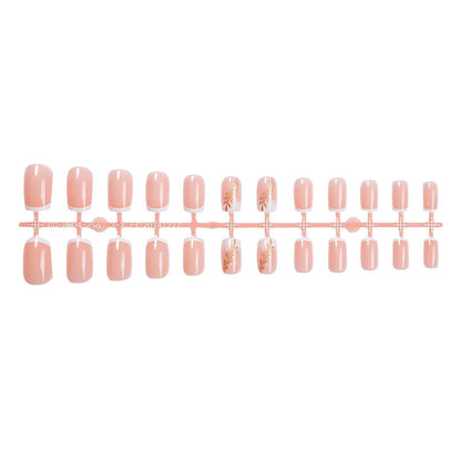 Elegante Press-On Nagelset mit floralem Akzentdesign Brehn