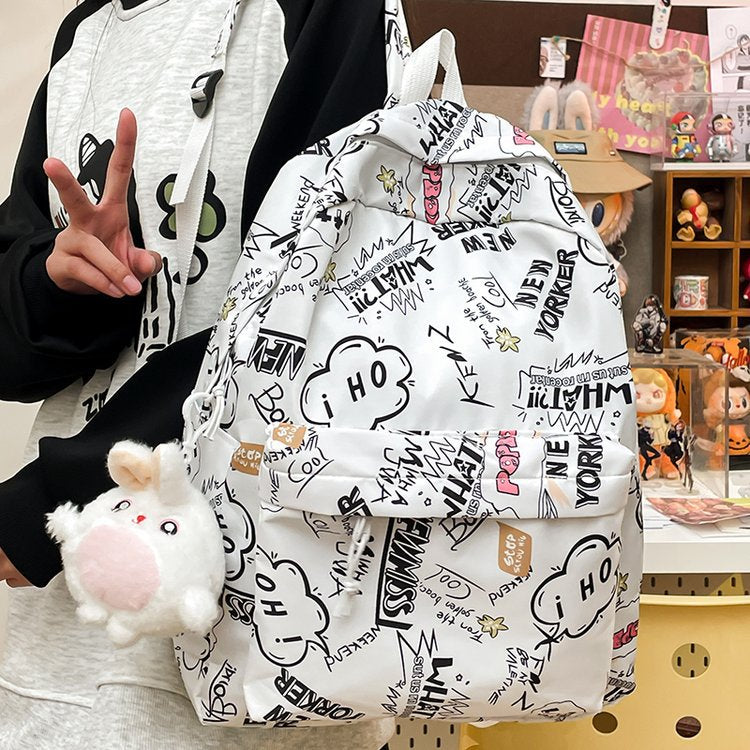 Rucksack mit Kreativem Graffiti-Design Brehn