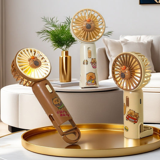 Damen tragbarer Mini-Handventilator mit kreativen Tiermotiven Brehn