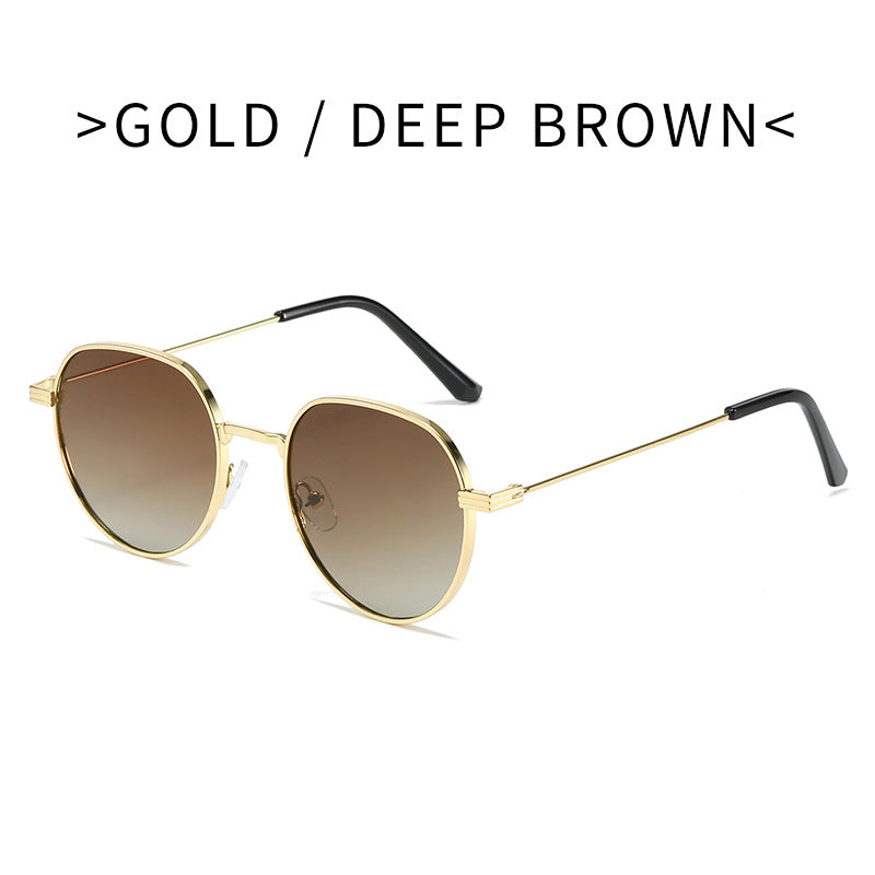 Damen Stilvolle runde Designermode Sonnenbrille Brehn