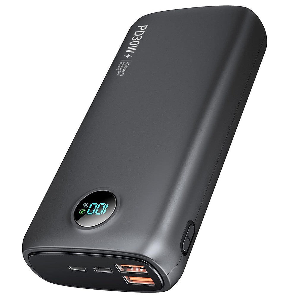 Tragbare Powerbank mit Digitaler Ladeanzeige und Led-Lampe Brehn