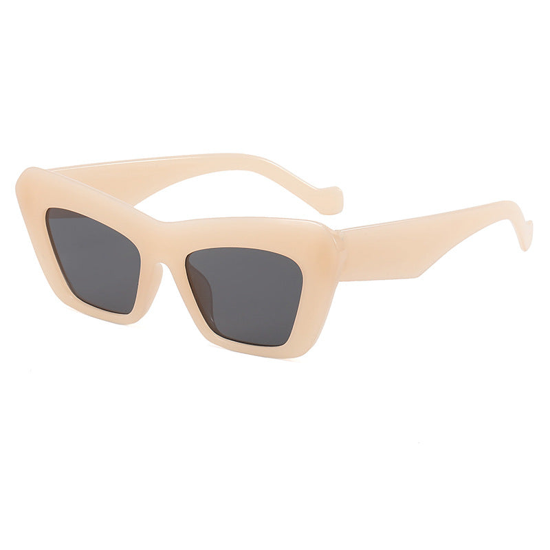 Damen modische Oversized-Sonnenbrille mit kantigem Rahmen Brehn