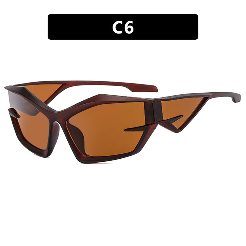 Damen futuristische Sport-Sonnenbrille Brehn