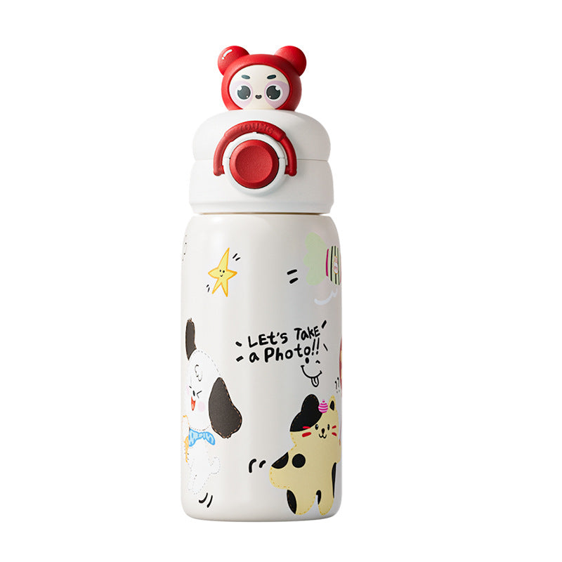 Damen isolierte Kindertrinkflasche mit niedlichem Tierdesign Brehn