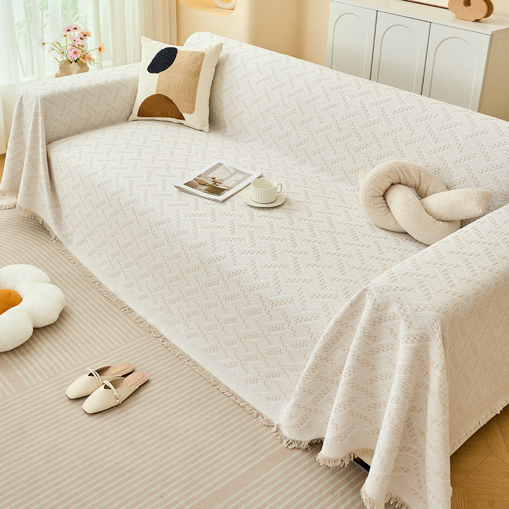 Strukturierte gewebte Sofa-Wurfdecke