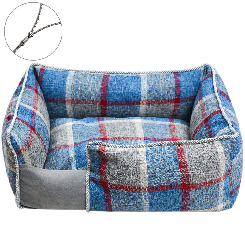 Gemütliches Plaid Hundebett