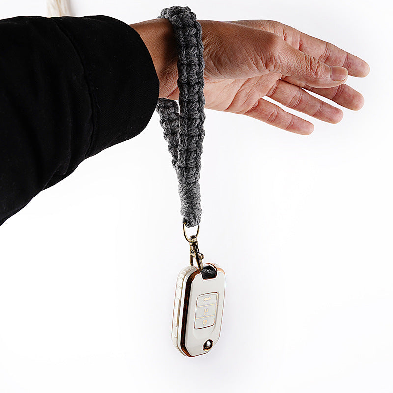 Handgefertigter Makramee Schlüsselanhänger Halter Brehn