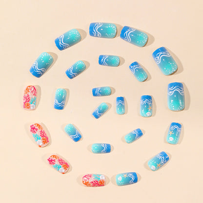 Oceanic Coral Nagelkunst Design Brehn