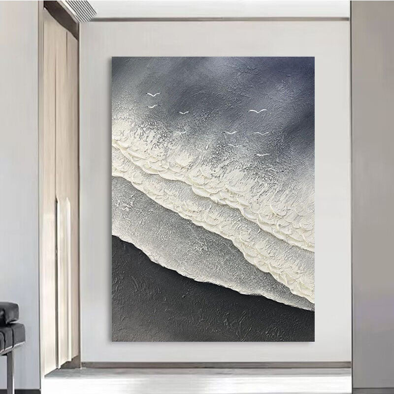 Küsteninspiriertes strukturiertes Wandkunst