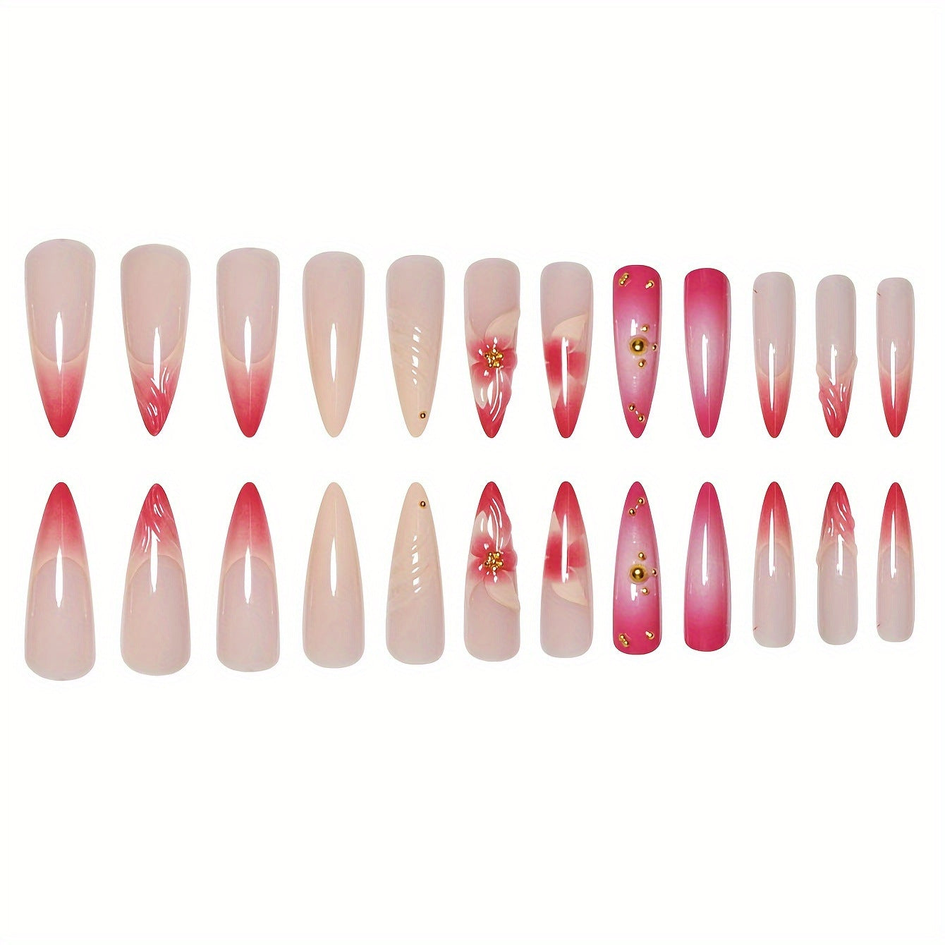 Dekorativer Press-On Nagelset Brehn