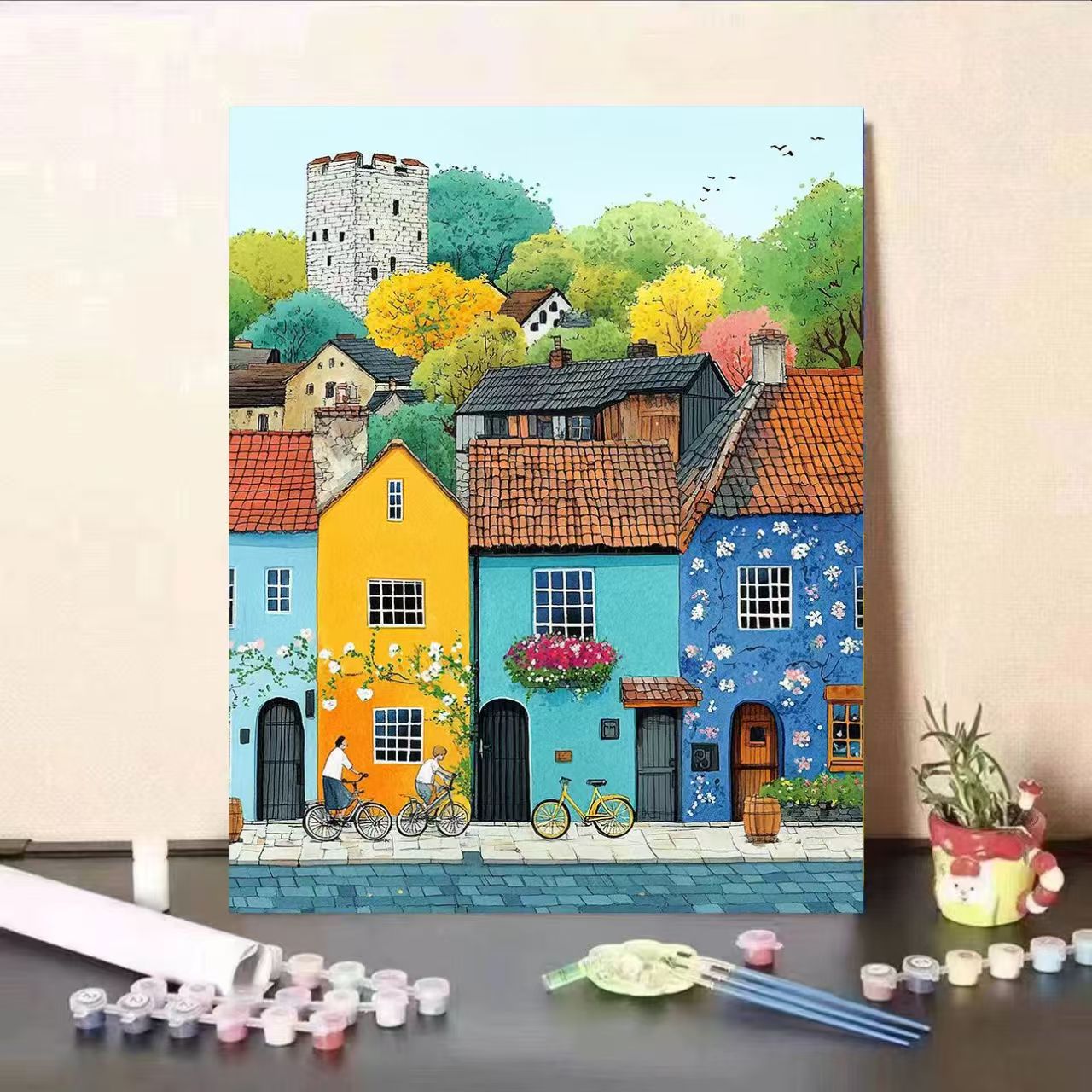 Scenic Village Malen nach Zahlen Kunstset Brehn