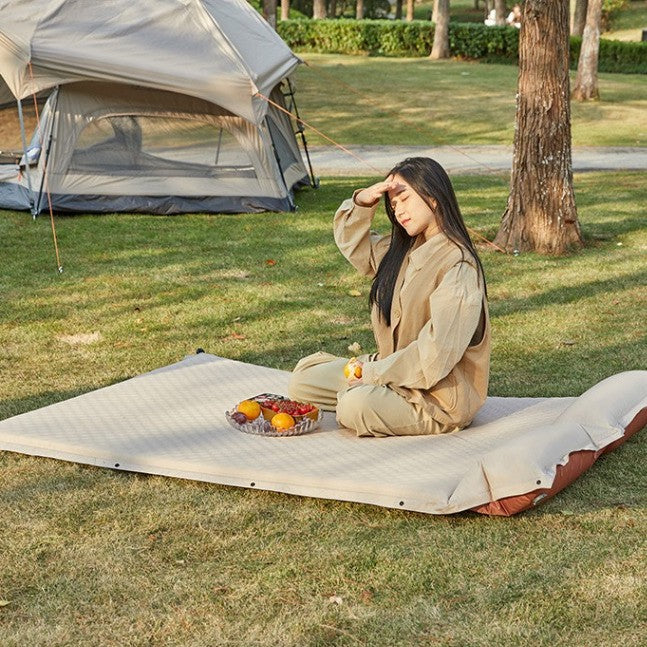 outdoor faltbare Camping- und Picknickmatte mit aufblasbarem gepolstertem Rand und wasserdichtem Boden Brehn