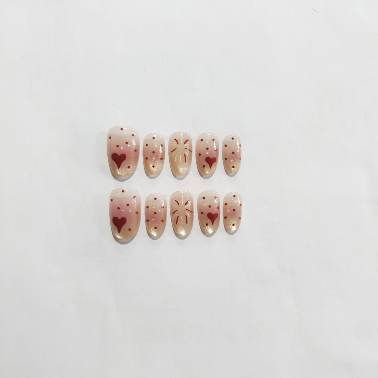 Glitzerndes Herz- und Stern-Nagelkunst-Set Brehn