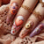 Kunstnagel Set mit romantischen Floral-Motiven Brehn