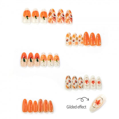 Herbst Themed Press-On Nagelkunst Set
