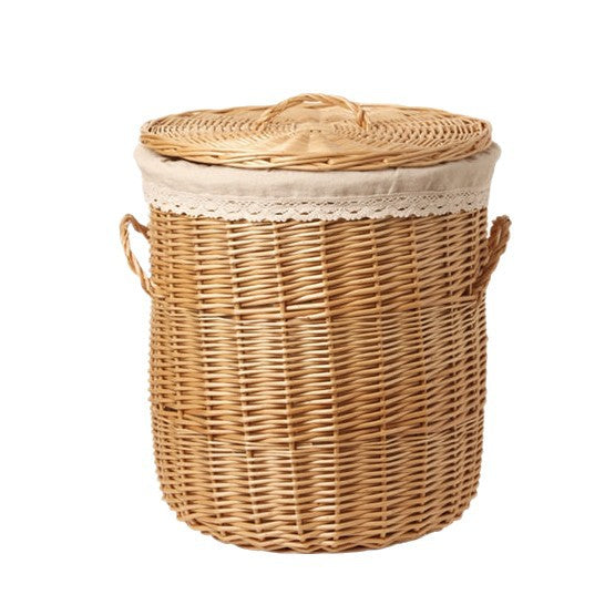 Eleganter Wäschekorb Aus Geflochtenem Rattan Brehn
