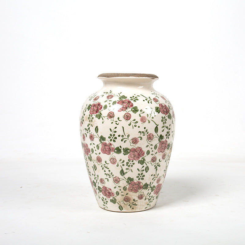 Elegante florale Keramikkaraffe Brehn