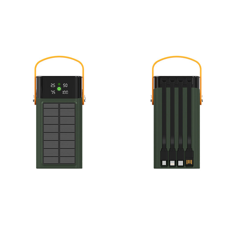 Tragbare Solar-Powerbank mit Integrierter Led-Anzeige und Multifunktionalem Ladekabel Brehn