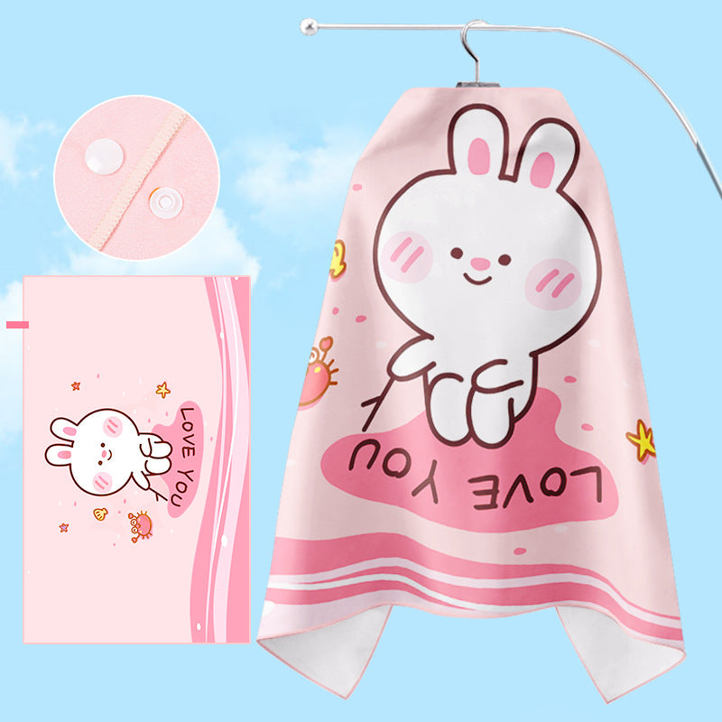 Bademantel Brehn mit Einhorn-Motiv und praktischer Kapuze