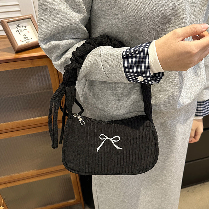 WoElegant Texturiertes Cordura Crossbody Bag Brehn