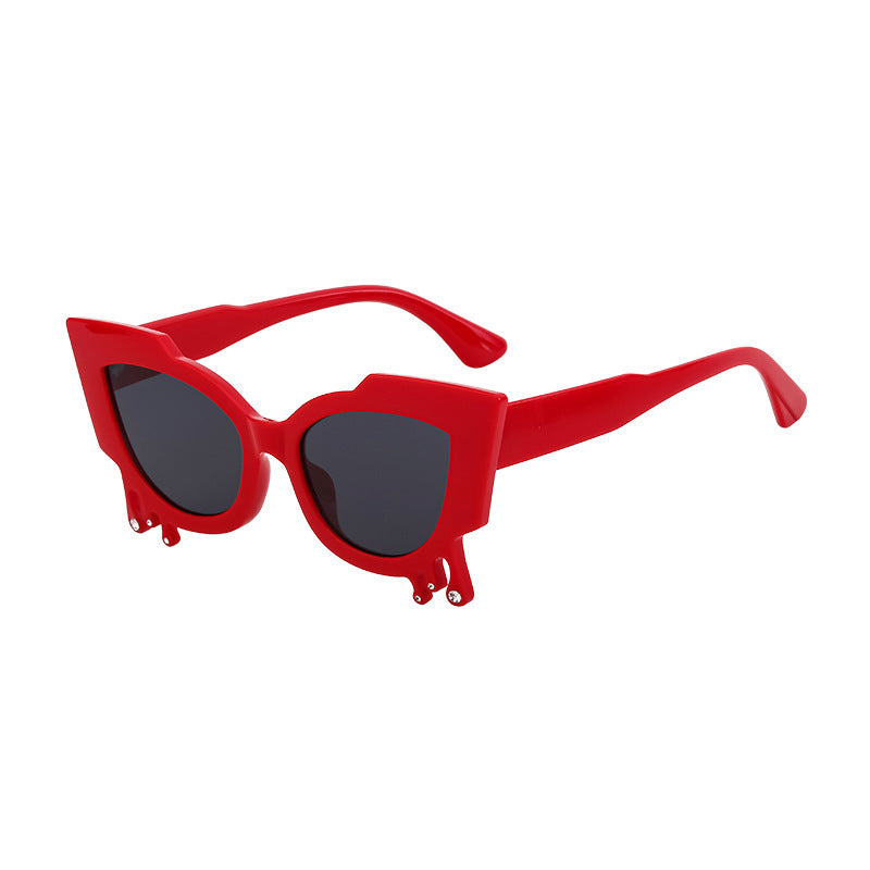 Damen Exklusive Katzenaugen-Sonnenbrille mit kunstvollen Details Brehn