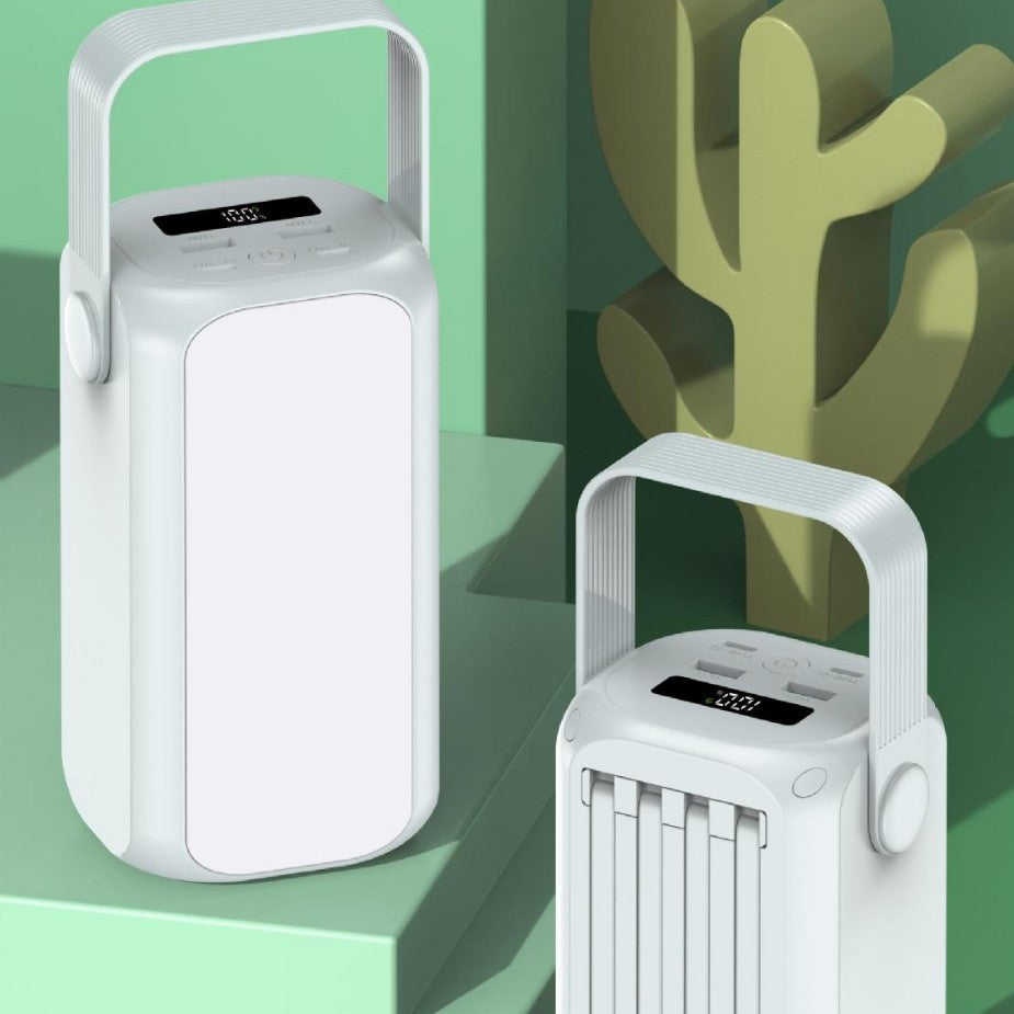 Tragbare Powerbank mit Multifunktionalem Ladeanschluss und Integriertem Tragegriff Brehn