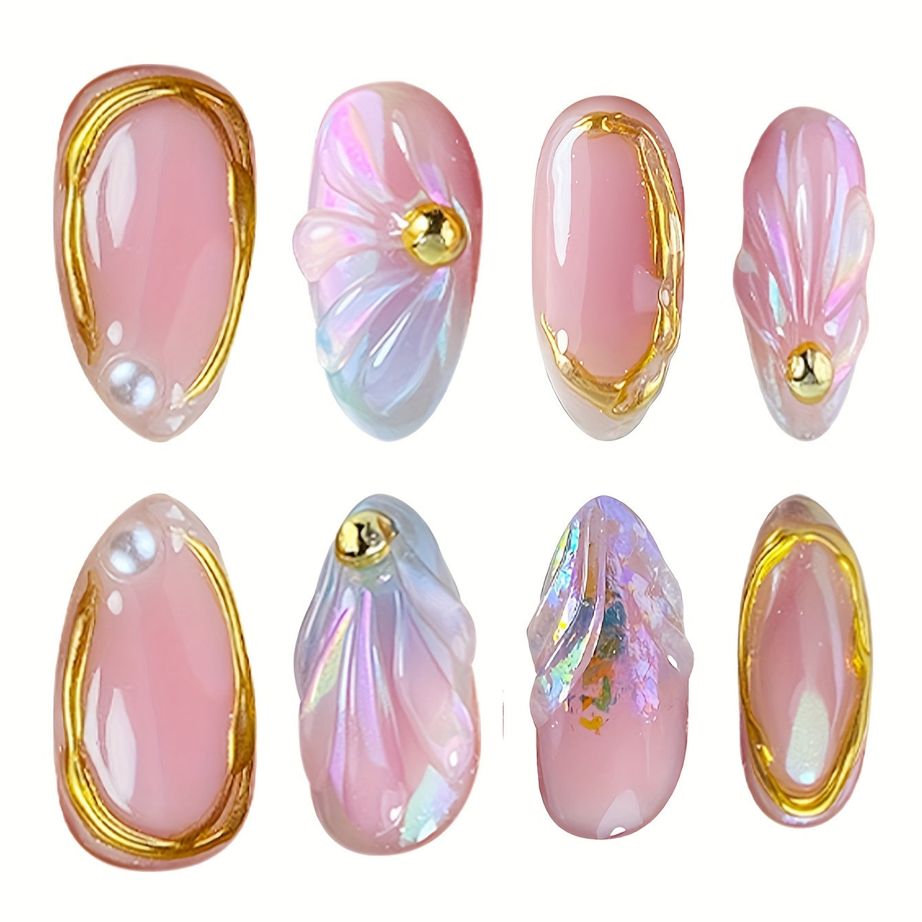 Künstlerische Gel-Nagelverlängerungen Brehn