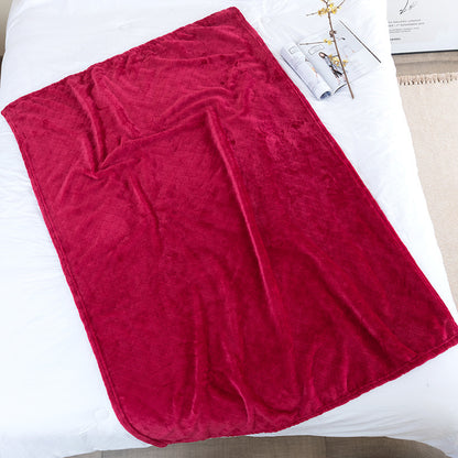 Damen Plüsch-Kuscheldecke mit stilvollem Wellenmuster Brehn