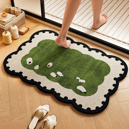 Dekorative Wolkenförmige Teppich