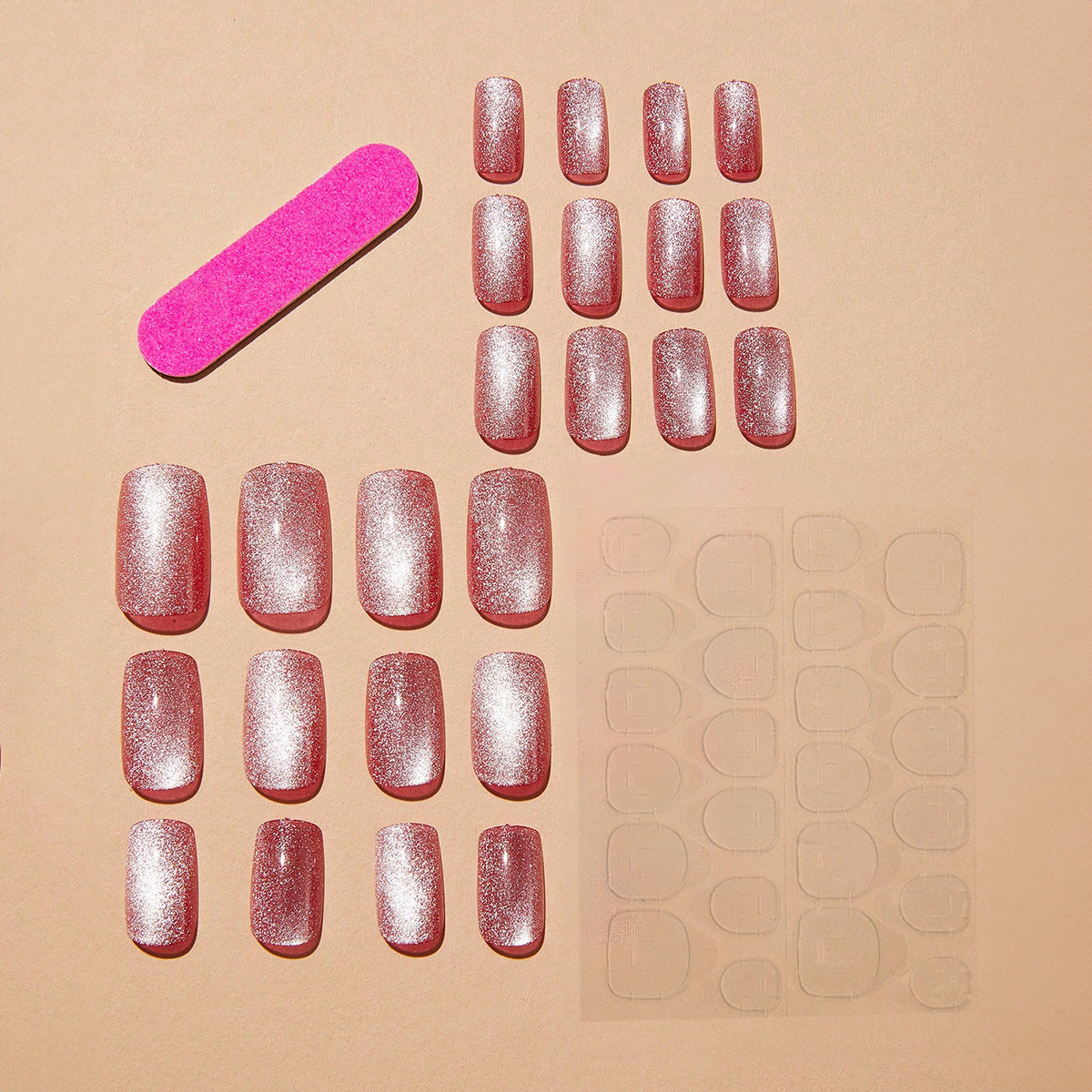 Glänzendes Press-On Nail Set Brehn