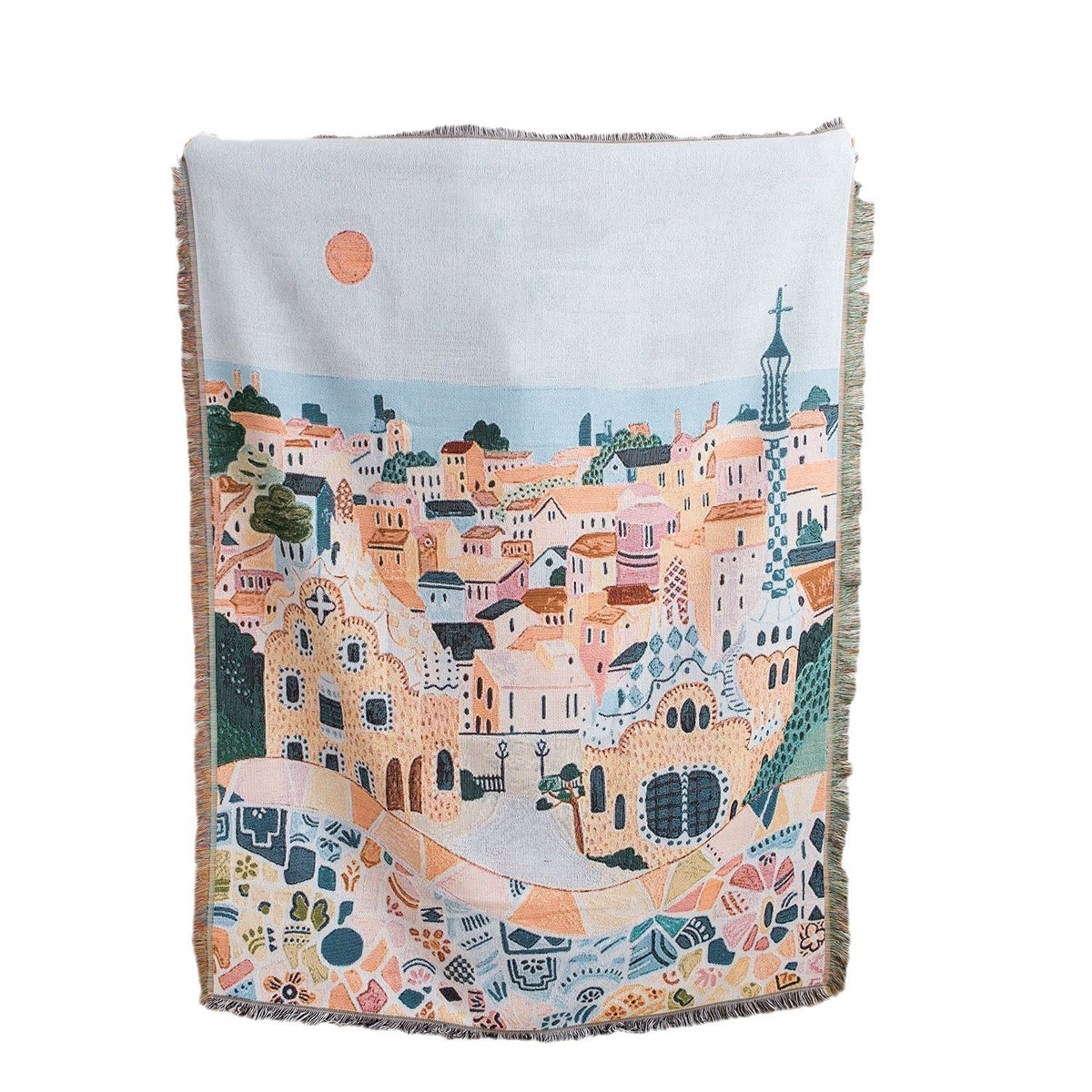 Dekorative Landschaft Woven Throw Decke