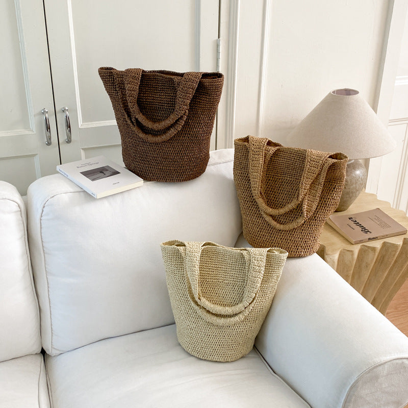 Handgefertigte Strohtasche Brehn